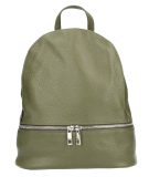 Kožený batoh MI1084 vojensky zelený Made in Italy