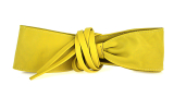 Dámsky kožený opasok na viazanie 839 žltý