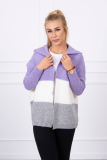 Dámsky sveter s kapucňou MI2019-15 fialový