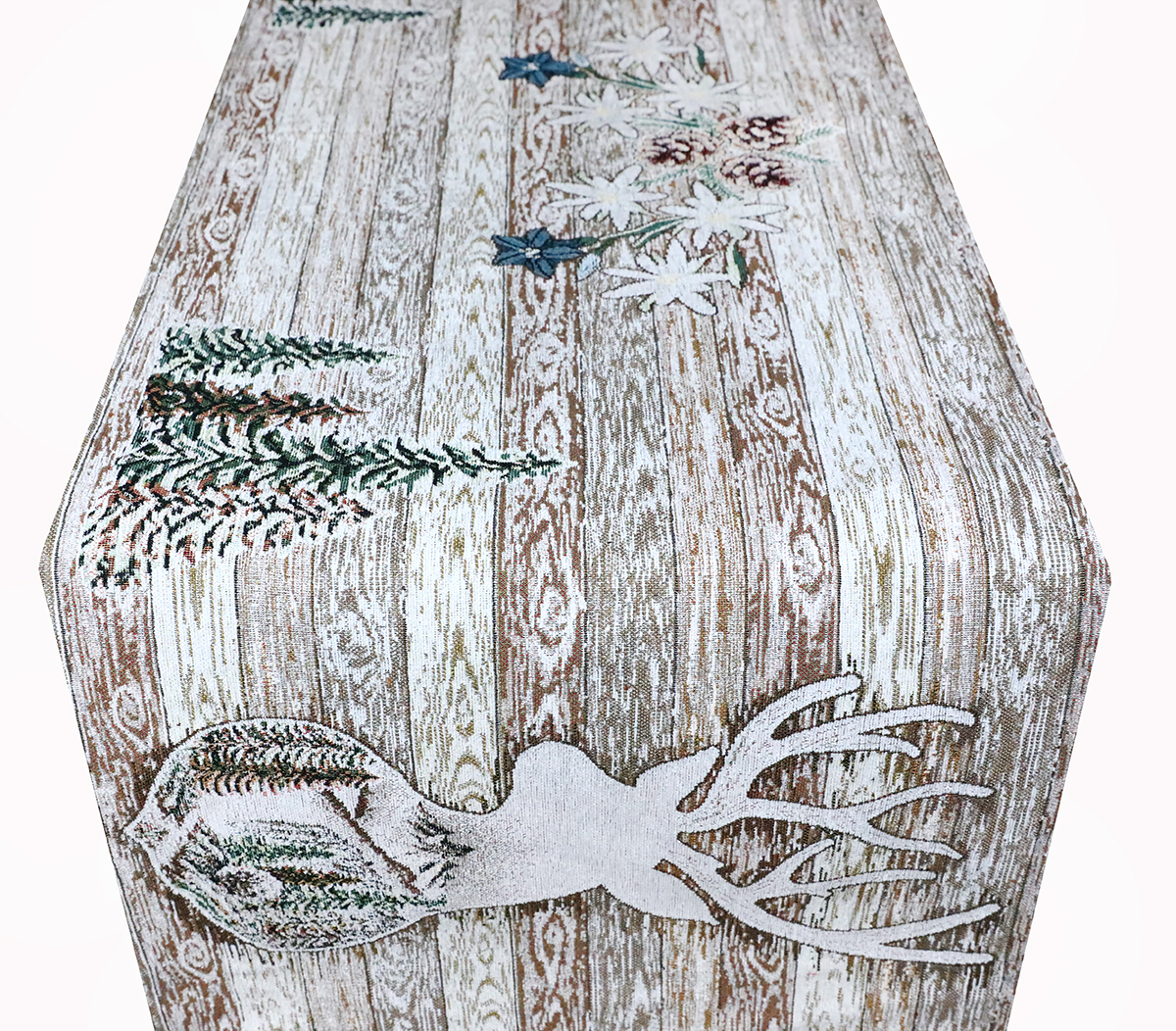 Gobelínový behúň na stôl Jeleň hnedý 40x180 cm Chenille IT027