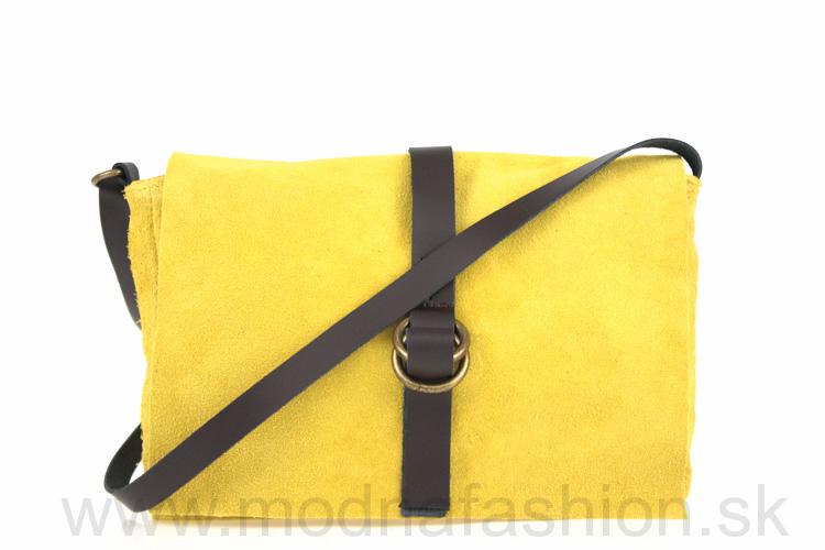 Kožená kabelka 132 žltá