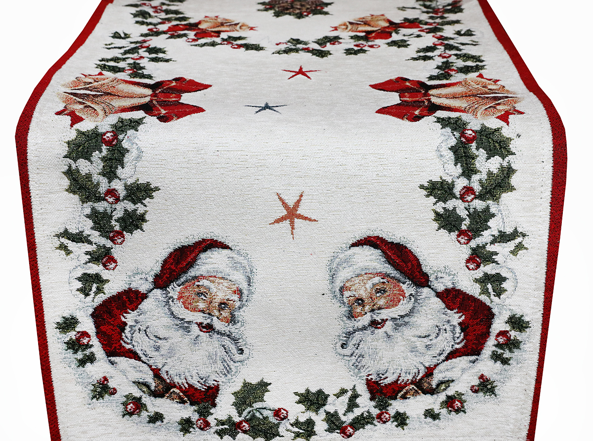 Gobelínový behúň na stôl Santa Claus 40x130 cm Chenille IT014