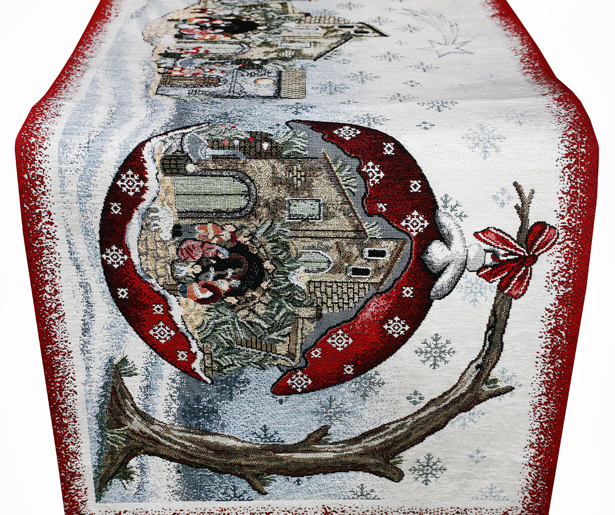 Vianočný gobelínový behúň na stôl Betlehem 40x130 cm Chenille IT013