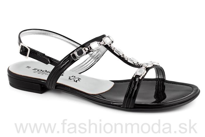 Talianske kožené sandále ZODIACO 905 čierne 