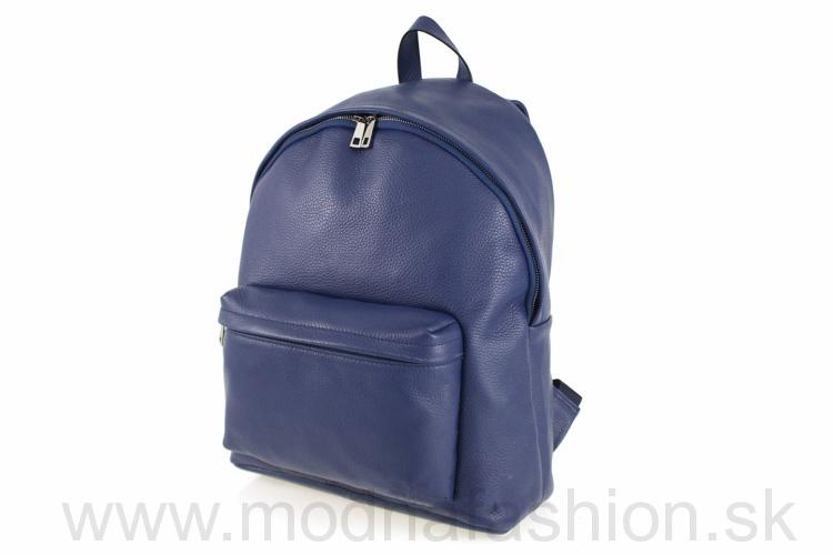 Taliansky kožený batoh 7010 modrá