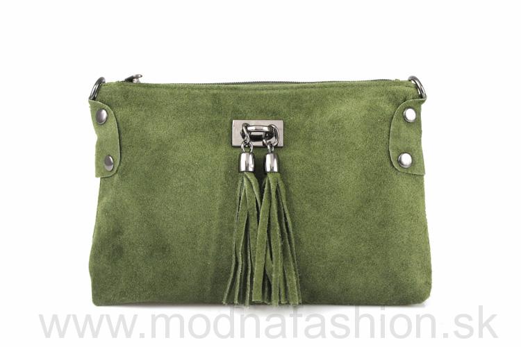 Talianska kožená kabelka 812 zelená
