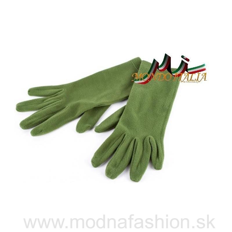 Dámske zimné rukavice zelené MADE IN ITALY