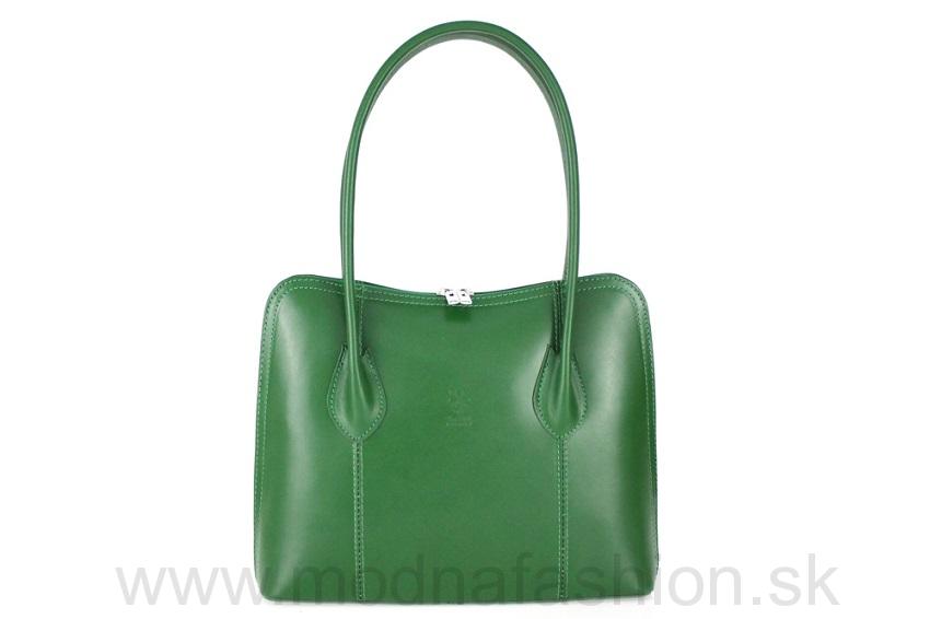 Talianska kožená kabelka 672 zelená