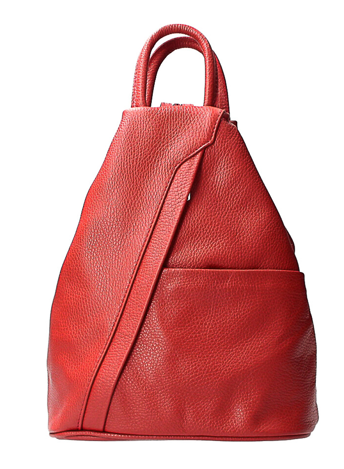 Kožený batoh MI223 červený Made in Italy