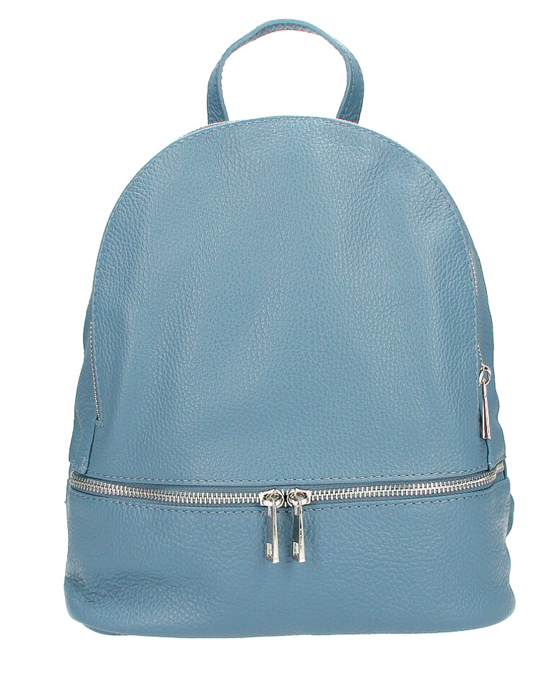 Kožený batoh MI1084 blankytny modrý Made in Italy