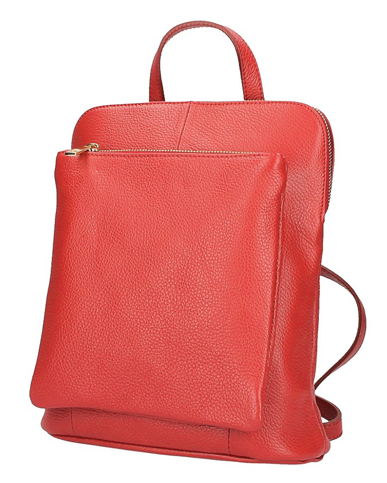 Kožený batoh MI899 červený Made in Italy