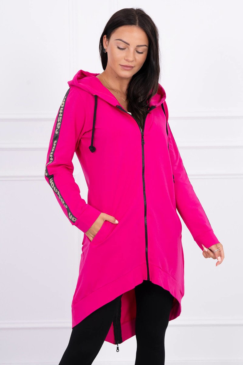 Dámska mikina so zipsom vzadu MI8997 fuchsia