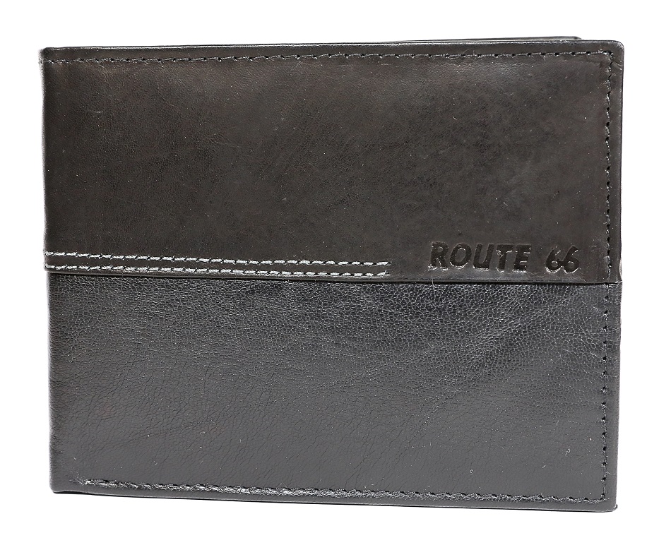 Pánska kožená peňaženka ROUTE 66 čierna 1916/J1