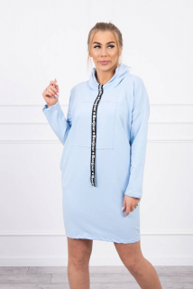 Šaty s kapucňou Bonjour MI0153 nebesky modré