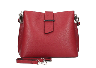 Kožená kabelka na rameno 599 červená