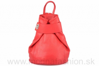 Kožený batoh 443 červený Made in Italy
