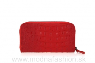Talianska kožená peňaženka červená