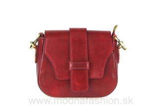 Talianska kožená kabelka 870 červená MADE IN ITALY