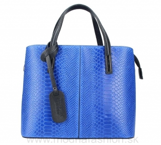 Kožená kabelka 960 azurovo modrá