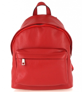 Kožený batoh MI360 červený Made in Italy