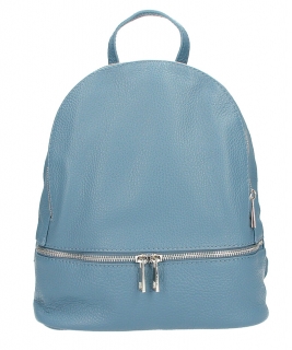 Kožený batoh MI1084 blankytny modrý Made in Italy