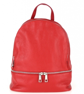 Kožený batoh MI1084 červený Made in Italy