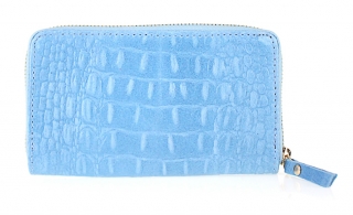 Kožená peňaženka 382 nebesky modrá Made in Italy