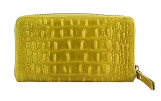Kožená peňaženka 382 žltá Made in Italy