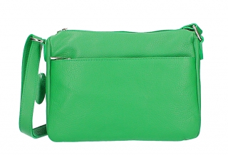 Kožená kabelka na rameno 598 zelená