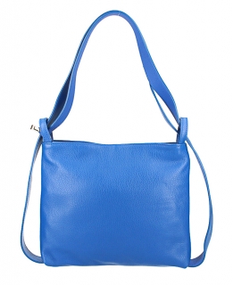 Kožená kabelka na rameno/batoh 575 modrá Made in Italy