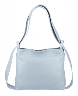 Kožená kabelka na rameno/batoh 575 nebesky modrá Made in Italy