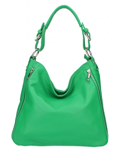 Zelená kožená kabelka na rameno 390 Made in Italy