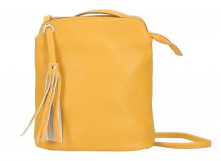 Kožená kabelka na rameno 5320 žltá