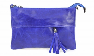 Kožená kabelka 1423A azurovo modrá