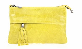 Kožená kabelka 1423A žltá