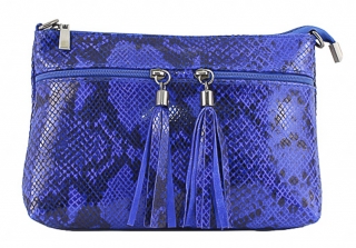 Kožená kabelka 1441 azurovo modrá