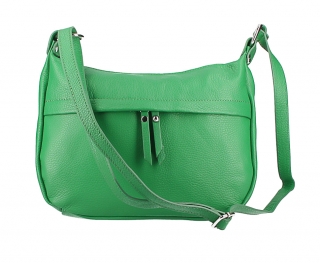 Kožená kabelka na rameno 392 zelená
