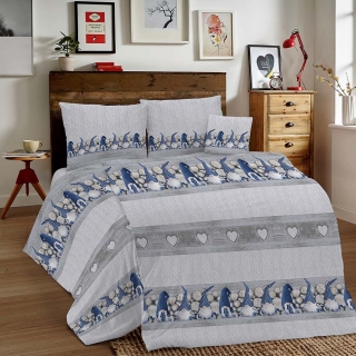Bavlnené posteľné obliečky Modrí Škriatkovia