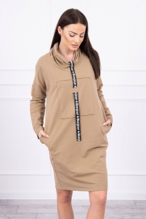 Šaty s kapucňou Bonjour MI0153 camel
