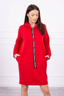 Šaty s kapucňou Bonjour MI0153 červené