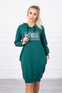 Šaty s reflexnou potlačou zelené