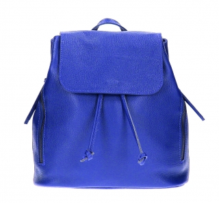 Taliansky kožený batoh 420 azurovo modrý MADE IN ITALY