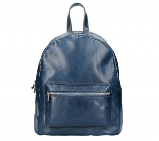Kožený batoh 5340 modrý Made in Italy