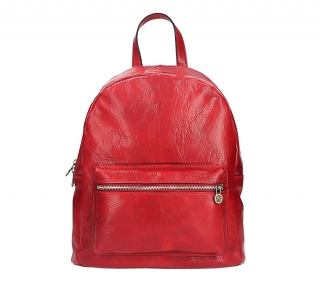 Kožený batoh 5340 červený Made in Italy